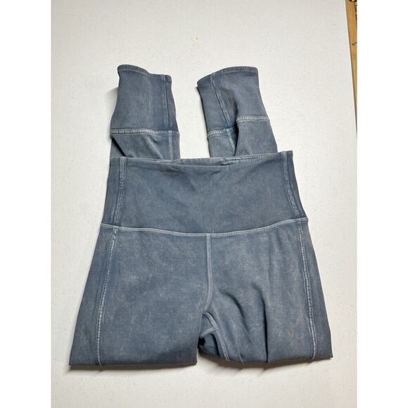 Lululemon Wunder Under Crop Women's Size 8 Washed Moon Blue High Rise Leggings - Picture 1 of 7